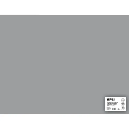 Cartulina Gris 500x650 mm 180g - 25 Hojas