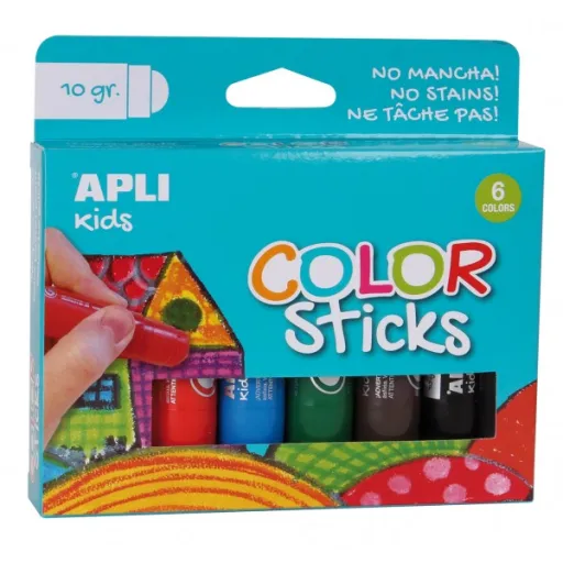 Lápices de Cera 6 Colores - Apli