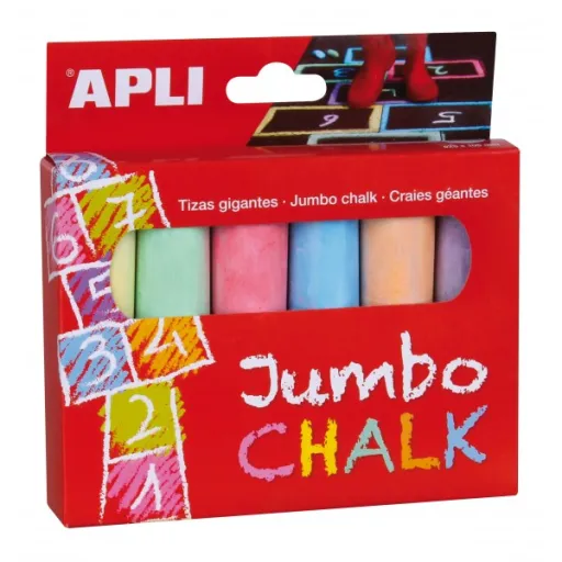 Tiza de Colores Jumbo 6 Colores – Apli