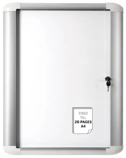 Vitrina Exterior 1036x995mm Fondo Magnético Blanco (12A4) - Bi Office