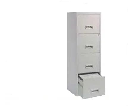 Armario Archivo Oficio 40x40x126 cm 4 Cajones Gris - Pierre Henry