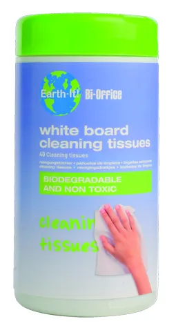 Toallitas de Limpieza Para Pizarras Blancas – Bi-Office Earth-it – 100 Unidades
