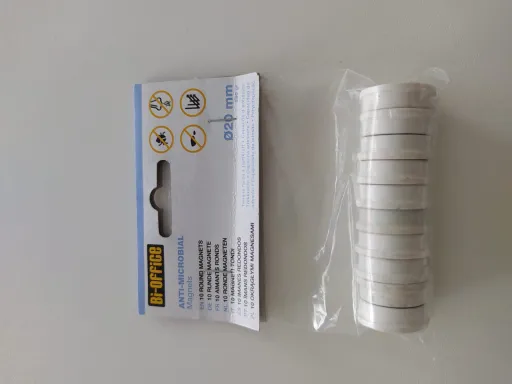 Imanes Blancos Redondos Antimicrobianos 25mm 10ud – Bi-Office