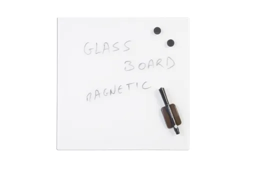 Bi-Office - Pizarra de Vidrio Magnética Blanca 38x38cm