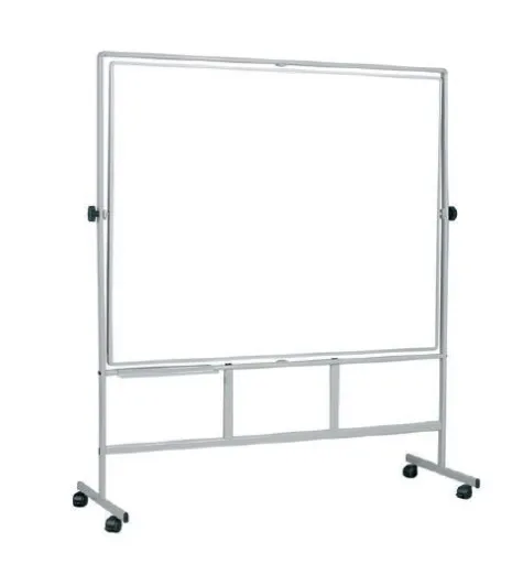 Bi-Office - Pizarra Blanca Rotativa Porcelana 120x150 cm Plus Doble Cara Con Caballete