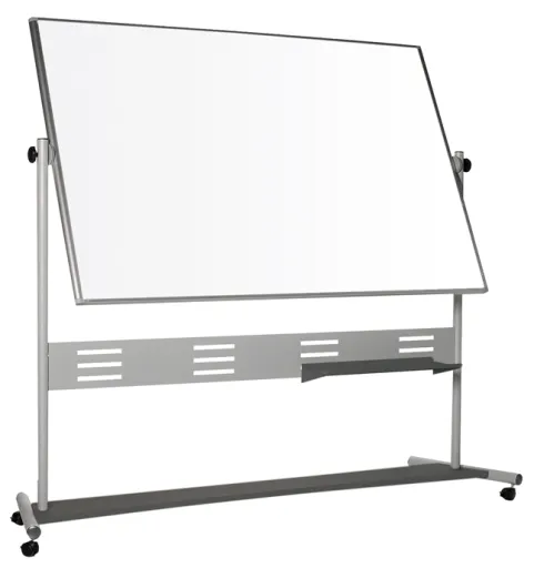 Bi-Office - Pizarra Blanca Rotativa Magnética 90x120 cm Evolution Doble Cara Con Caballete