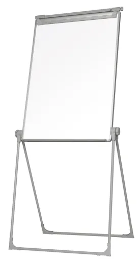 Bi-Office - Pizarra Blanca Trípode Magnética 70x100 cm Flip Chart Premiere Negra Con Caballete