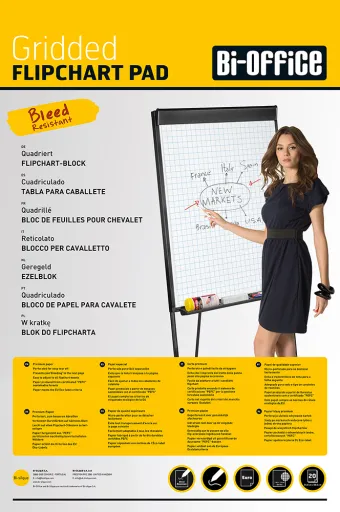 Bloc de Papel Para Flip Chart Cuadriculado 585x810mm 60 Grs. 20hojas
