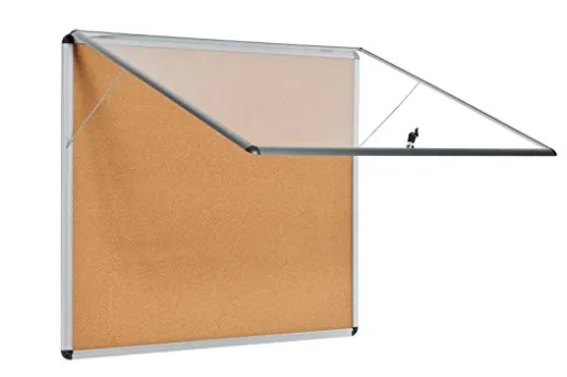 Tablón de Anuncios Interior 924x653 mm de Corcho Con Apertura Superior  Enclore - Vitrina