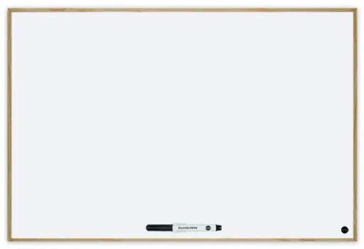 Pizarra Blanca de Borrado en Seco 28,5x38,5cm Con Marco de Madera – Bi-Office New Basic