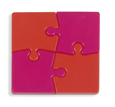 Imanes Puzzle Rojo y Rosa 60x60x4mm – Bi-Office