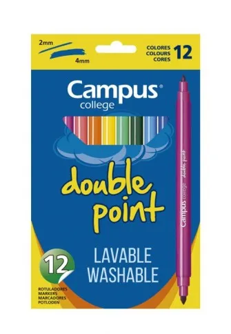 Rotuladores de Doble Punta 12 Unid. – Campus