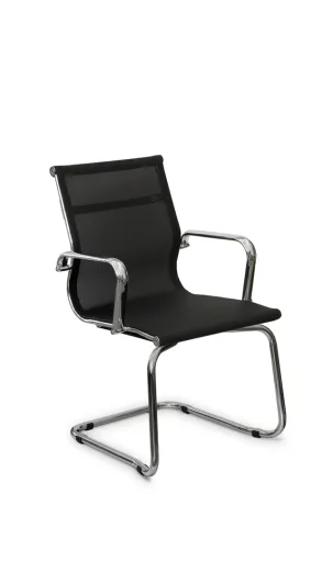 Silla de Oficina Ejecutiva Fija Con Brazos Negro SPACE2