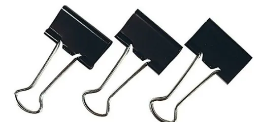 Pinzas Para Papeles Negros 32mm 12 un. Scriva