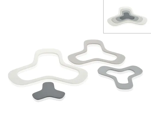 Set de 4 Salvamanteles de Silicona Gris – Andrea House