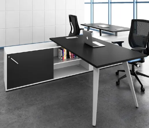 Mesa de Oficina Aries 1800x800mm Con Armario Derecho Aries