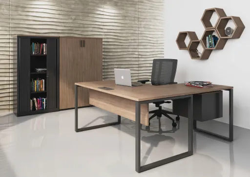 Escritorio de Oficina 1400x800mm Con Cajonera de 2 Cajones Suspendidos - Kclose