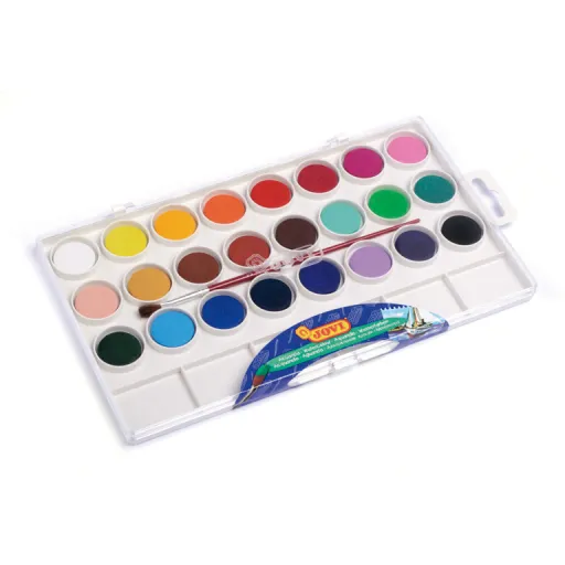 Acuarela 24 Colores Con Pincel y Paleta – Jovi