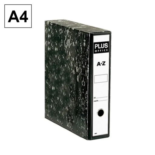 Archivador A4 Mármol Negro – Plus Office