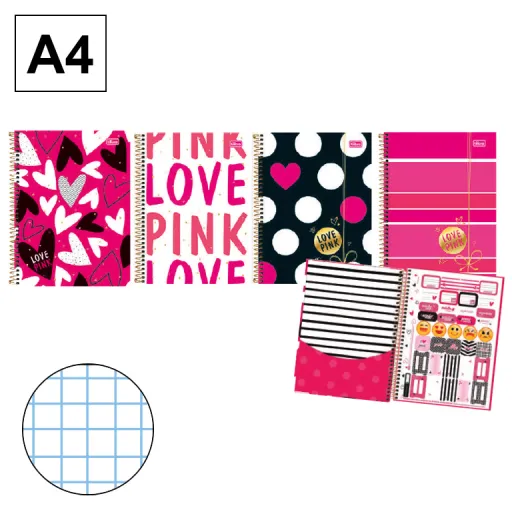 Cuaderno Espiral Microperforado Tapa Dura A4 80 Hojas 70GR Cuadrícula 4mm – Campus