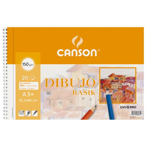 Bloc de Dibujo Espiral A3+ 150g 20 Hojas Liso – Canson