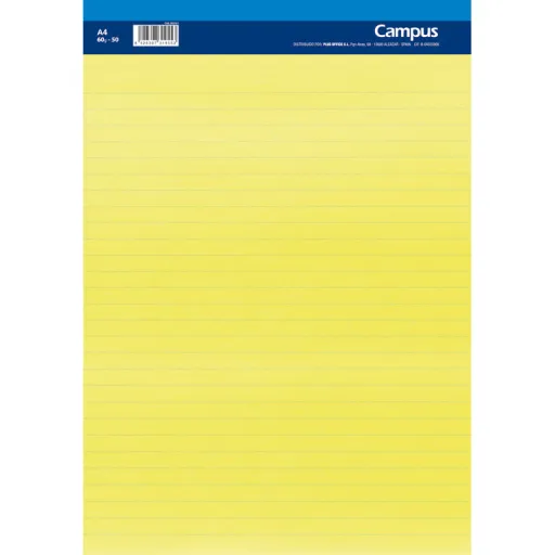 Bloc de Notas A4 60g 50 Hojas Amarillo – Campus