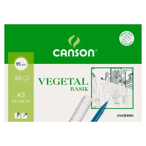 Bloc de Papel Vegetal A3+ 95g 50 Hojas – Canson