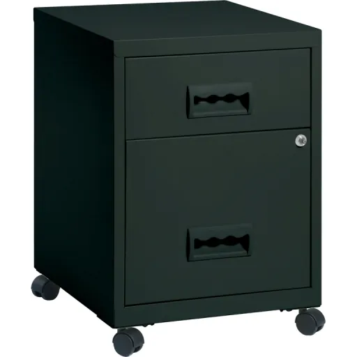 Cajonera 40x40x57 cm 2 Cajones Negro - Pierre Henry
