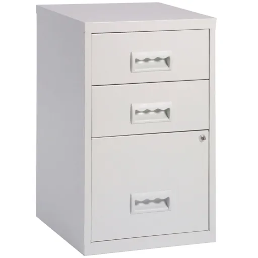 Cajonera 40x40x66 cm 3 Cajones Gris - Pierre Henry