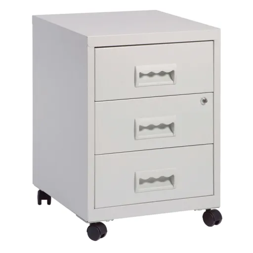 Cajonera 41x41x50 cm Con 3 Cajones Gris - Pierre Henry