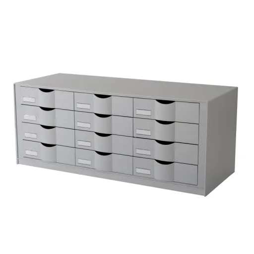 Archivador de Cajones 12 Cajones Gris - Paperflow
