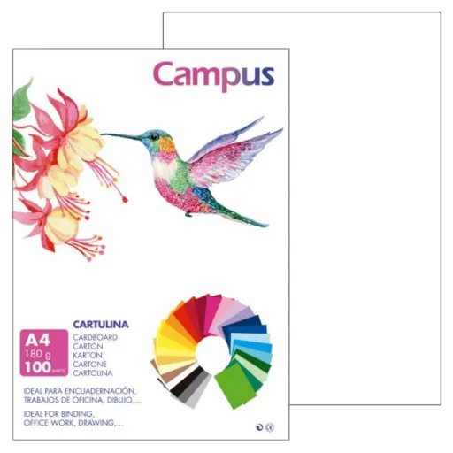 Cartulina Campus A4 180g Blanco - Campus