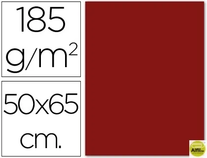 Cartulina Guarro 50x65 185G Granate - Guarro