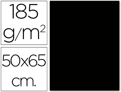 Cartulina Guarro 50x65 185G Negro - Guarro
