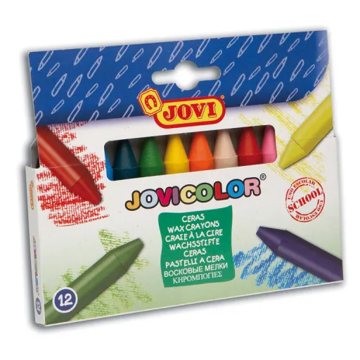 Lápices de Cera 12 Colores - Jovicolor Jovi