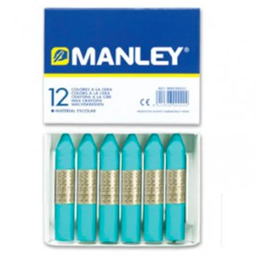 Lápices de Cera Azul Turquesa 12 Un. - Manley
