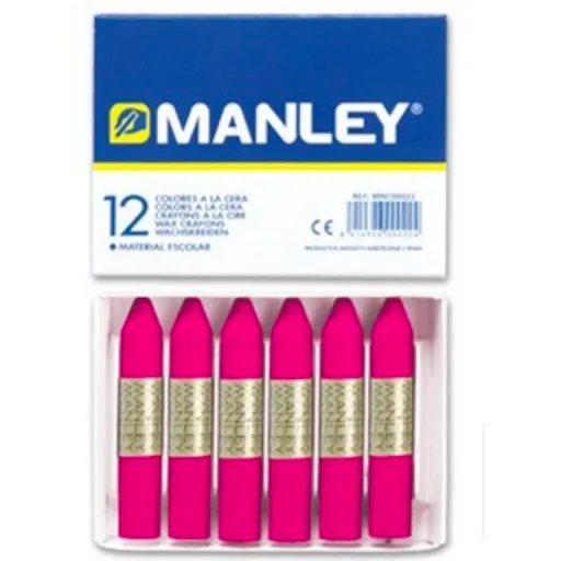Lápices de Cera Rosa Natural 12 Un. - Manley