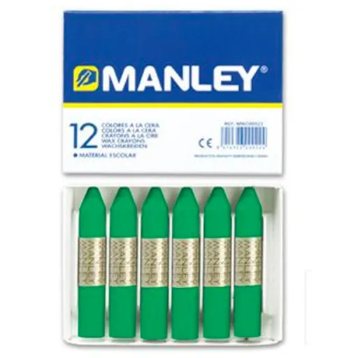 Lápices de Cera Verde Natural 12 Un. - Manley