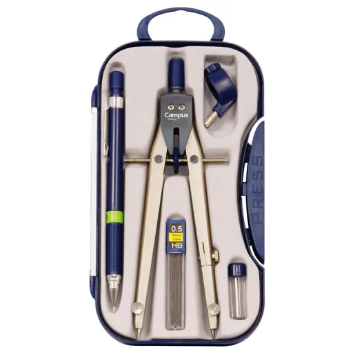 Compás BK-310 Micro Métrico 17 cm Azul – Campus