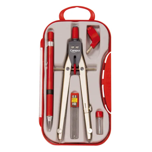 Compás BK-310 Micro Métrico 17 cm Rojo – Campus