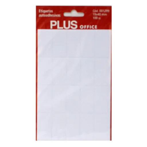 Etiquetas Autoadhesivas Blancas 19x40 mm – 100 Unidades – Pack de 5 Hojas