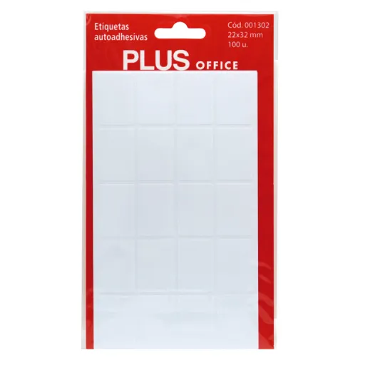 Etiquetas Autoadhesivas Blancas Multiuso – 100 Unidades (22x32 mm)