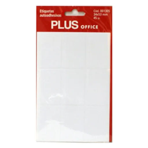 Etiquetas Autoadhesivas Blancas MAKRO PAPER – 45 Unidades (34x53 mm)