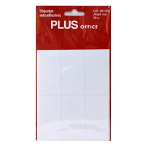 Etiquetas Autoadhesivas Blancas Multiuso – 30 Unidades (34x67 mm)