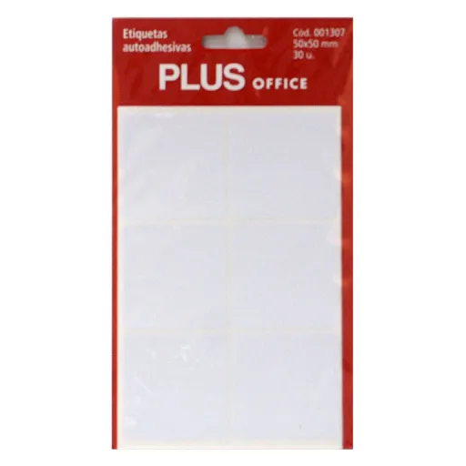 Etiquetas Autoadhesivas Blancas Multiuso – 30 Unidades (50x50 mm)