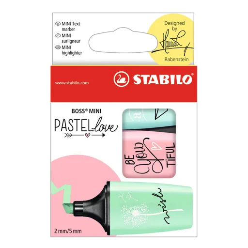 Marcador Fluorescente Stabilo Mini Pastel Blíster 3 Unid.