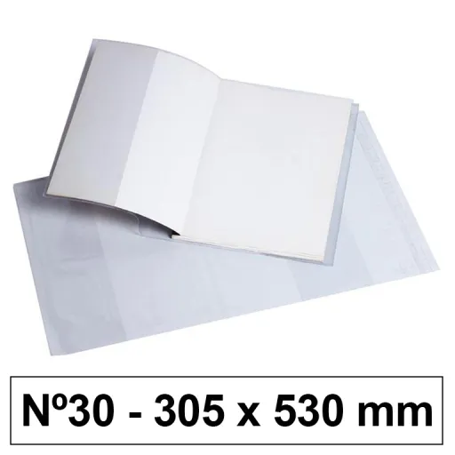 Funda de Plástico Para Forrar Libro de PVC Nº 30 – 120M – 305x530mm