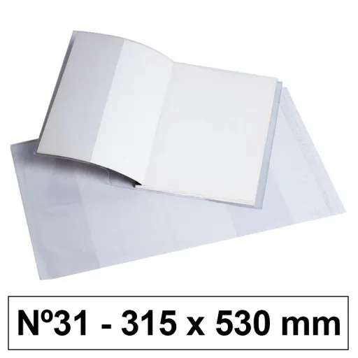 Funda de Plástico Para Forrar Libros PVC Nº 31 120M 315x530mm