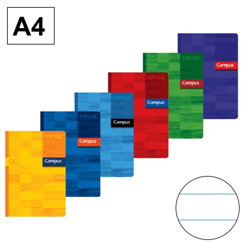 Cuaderno A4 Grapado 48 Hojas 90g Rayado – Campus