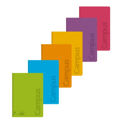 Cuaderno A4 Grapado Tapa Polipropileno 48 Hojas 90GR Cuadrícula 4mm – Campus